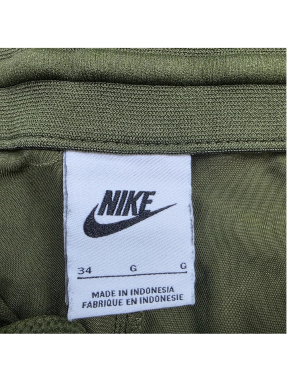 Nike Sportswear Men’s 34 Olive Green Drawstring Zip Pocket Utility Pants